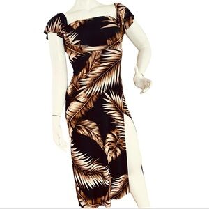 Windsor Dress black brown Floral Size XS